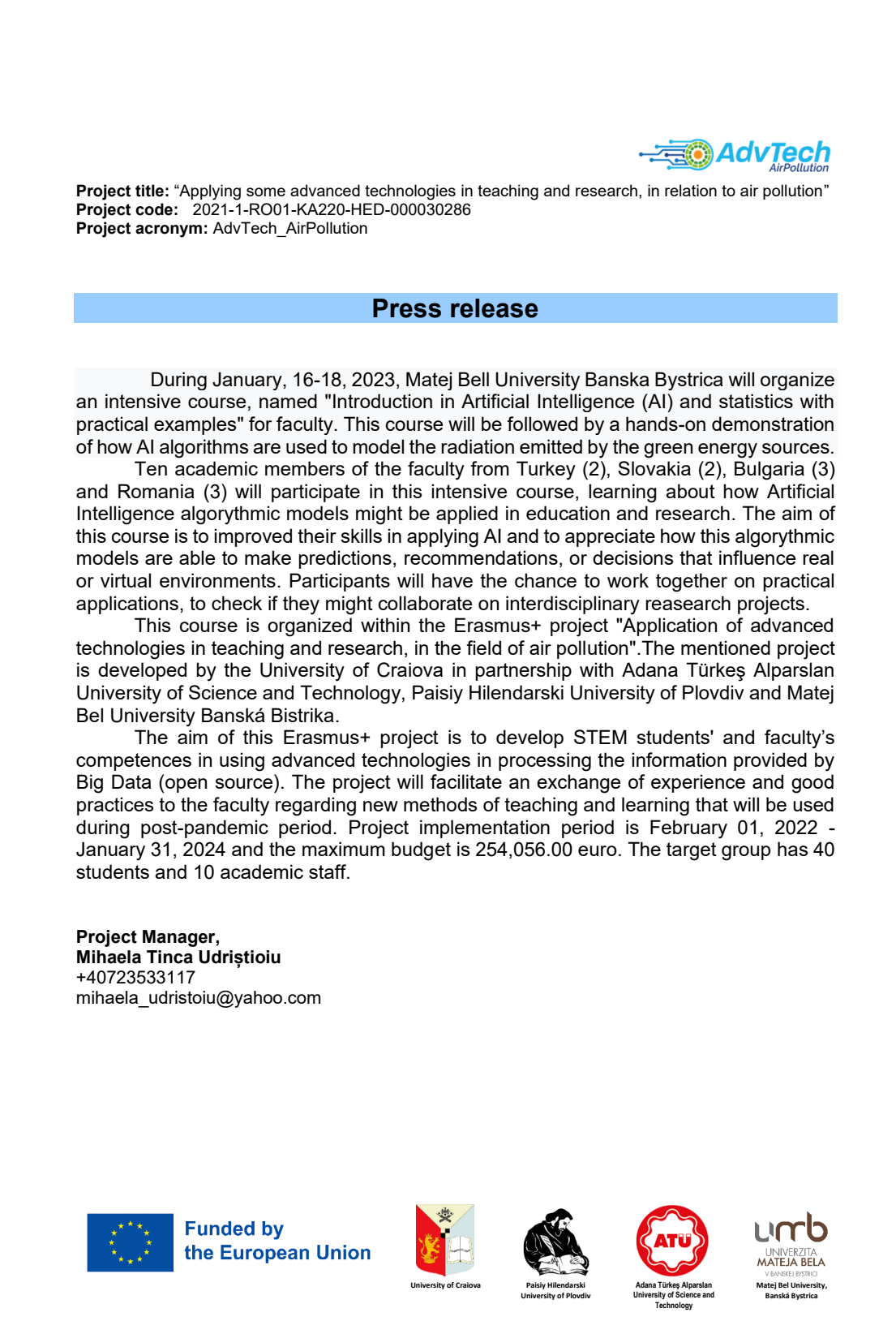 Press Release Jan 2023